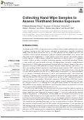 Cover page: Collecting Hand Wipe Samples to Assess Thirdhand Smoke Exposure