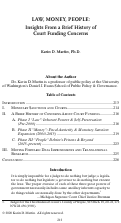 Cover page: Law, Money, People: Insights From a Brief History of Court Funding Concerns