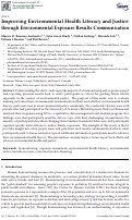 Cover page: Improving Environmental Health Literacy and Justice through Environmental Exposure Results Communication