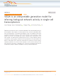 Cover page: VEGA is an interpretable generative model for inferring biological network activity in single-cell transcriptomics