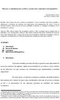 Cover page: Breves considerações sobre a teoria dos contratos incompletos