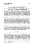 Cover page: Report and abstracts of the First International Workshop on Chromosome 9. Held at Girton College Cambridge, UK, 22-24 March, 1992.