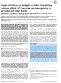 Cover page: Single-cell RNA-seq analysis revealed long-lasting adverse effects of tamoxifen on neurogenesis in prenatal and adult brains