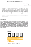 Cover page: Micromilling for Mold Fabrication