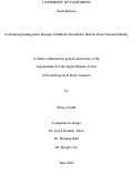 Cover page: Considering Immigration Disrupts Children's Essentialist Beliefs about National Identity