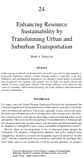 Cover page: Enhancing Resource Sustainability by Transforming Urban and Suburban Transportation