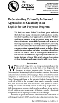 Cover page: Understanding Culturally Influenced Approaches to Creativity in an English for Art Purposes Program