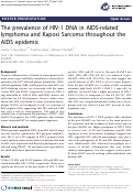 Cover page: The prevalence of HIV-1 DNA in AIDS-related lymphoma and Kaposi Sarcoma throughout the AIDS epidemic