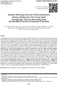 Cover page: Gender-Affirming Hormone Pharmacokinetics Among Adolescent and Young Adult Transgender Persons Receiving Daily Emtricitabine/Tenofovir Disoproxil Fumarate