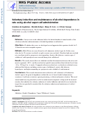 Cover page: Voluntary induction and maintenance of alcohol dependence in rats using alcohol vapor self-administration