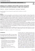 Cover page: Adaptive servo-ventilation and mortality in patients with systolic heart failure and central sleep apnea: a single-center experience.