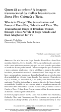 Cover page: Quem dá as ordens?  A Imagem Transnacional da Mulher Brasileira em Dona Flor, Gabriela e Tieta