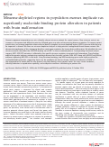 Cover page: Missense-depleted regions in population exomes implicate ras superfamily nucleotide-binding protein alteration in patients with brain malformation.