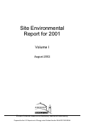 Cover page: Site Environmental Report for 2001