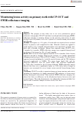 Cover page: Monitoring lesion activity on primary teeth with CP‐OCT and SWIR reflectance imaging