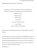 Cover page: Special Education in a 4‐Year Response to Intervention (RtI) Environment: Characteristics of Students with Learning Disability and Grade of Identification