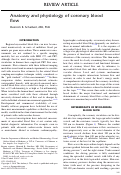 Cover page: Anatomy and physiology of coronary blood flow