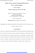 Cover page: Origin, structure, and role of background EEG activity. Part 1. Analytic amplitude