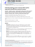 Cover page: Predicting Amyloid-β Levels in Amnestic Mild Cognitive Impairment Using Machine Learning Techniques.