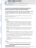 Cover page: Lung cancer screening decisional needs among African American smokers of lower socioeconomic status