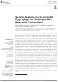 Cover page: Genetic Analysis of a Commercial Egg Laying Line Challenged With Newcastle Disease Virus.