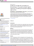 Cover page: Predictors of high HIV+ prevalence in Mozambique: A complex samples logistic regression modeling and spatial mapping approaches