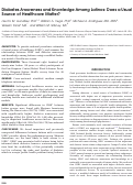 Cover page: Diabetes Awareness and Knowledge Among Latinos: Does a Usual Source of Healthcare Matter?