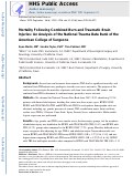 Cover page: Mortality following combined burn and traumatic brain injuries: An analysis of the national trauma data bank of the American College of Surgeons