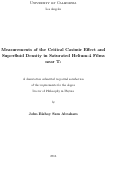 Cover page: Measurements of the Critical Casimir Effect and Superfluid Density in Saturated Helium-4 Films near T-Lambda