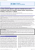 Cover page: A surface electrode adjacent to vagal nerve stimulator lead can aid in characterizing vagal nerve stimulator-mediated pediatric sleep-disordered breathing: a case series of 7 patients.