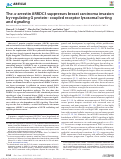 Cover page: The α-arrestin ARRDC3 suppresses breast carcinoma invasion by regulating G protein-coupled receptor lysosomal sorting and signaling.