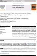 Cover page: Impact of childhood maltreatment on physical health-related quality of life in U.S. active duty military personnel and combat veterans