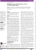 Cover page: Radiological and clinical features of vein of Galen malformations