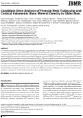 Cover page: Candidate gene analysis of femoral neck trabecular and cortical volumetric bone mineral density in older men