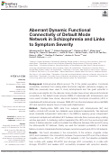 Cover page: Aberrant Dynamic Functional Connectivity of Default Mode Network in Schizophrenia and Links to Symptom Severity