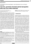 Cover page: Low-loss, geometry-invariant optical waveguides with near-zero-index materials.