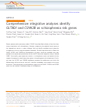 Cover page: Comprehensive integrative analyses identify GLT8D1 and CSNK2B as schizophrenia risk genes