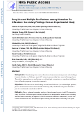 Cover page: Drug Use and Multiple Sex Partners Among Homeless Ex-Offenders: Secondary Findings From an Experimental Study.