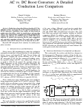 Cover page: AC vs. DC Boost Converters: A Detailed Conduction Loss Comparison