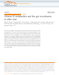 Cover page: Vitamin D metabolites and the gut microbiome in older men