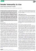 Cover page: Innate immunity in rice.