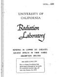Cover page: Bonding in Copper (II) Chelates: Solvent Effects in Their Visible Absorption Spectra