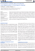 Cover page: Proteostasis in striatal cells and selective neurodegeneration in Huntington’s disease