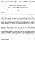 Cover page: A novel stochastic modeling method to simulate cooling loads in residential districts