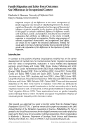 Cover page: Family Migration and Labor Force Outcomes: Sex Differences in Occupational Context