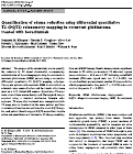 Cover page: Quantification of edema reduction using differential quantitative T2 (DQT2) relaxometry mapping in recurrent glioblastoma treated with bevacizumab