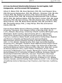 Cover page: A Cross-Sectional Relationship Between Social Capital, Self-Compassion, and Perceived HIV Symptoms.