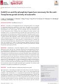 Cover page: Gold(I) ion and the phosphine ligand are necessary for the anti-Toxoplasma gondii activity of auranofin.