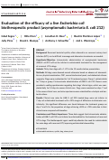 Cover page: Evaluation of the efficacy of a live Escherichia coli biotherapeutic product (asymptomatic bacteriuria E. coli 212).