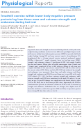 Cover page: Treadmill exercise within lower body negative pressure protects leg lean tissue mass and extensor strength and endurance during bed rest